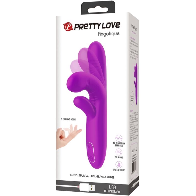 PRETTY LOVE - ANGELIQUE VIBRATORE MULTIFUNZIONE + STIMOLATORE CLITORIDE VIOLA - PRETTY LOVE | Lingerie Harness Boutique