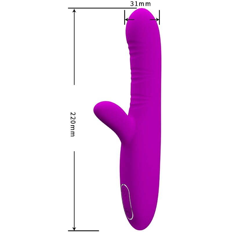 PRETTY LOVE - ANGELIQUE VIBRATORE MULTIFUNZIONE + STIMOLATORE CLITORIDE VIOLA - PRETTY LOVE | Lingerie Harness Boutique
