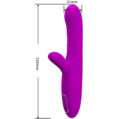 PRETTY LOVE - ANGELIQUE VIBRATORE MULTIFUNZIONE + STIMOLATORE CLITORIDE VIOLA - PRETTY LOVE | Lingerie Harness Boutique