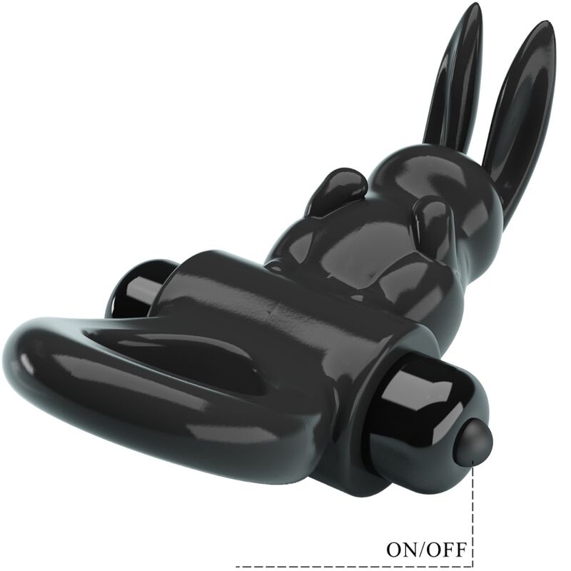 PRETTY LOVE - ANELLO VIBRATORE CONIGLIO ECCITANTE 10 VIBRAZIONI NERO - PRETTY LOVE | Lingerie Harness Boutique