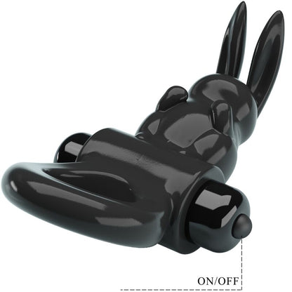PRETTY LOVE - ANELLO VIBRATORE CONIGLIO ECCITANTE 10 VIBRAZIONI NERO - PRETTY LOVE | Lingerie Harness Boutique