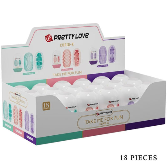 PRETTY LOVE - CUPID X 18 MASTURBATORI MASCHILI DIVERSE TEXTURE - PRETTY LOVE | Lingerie Harness Boutique