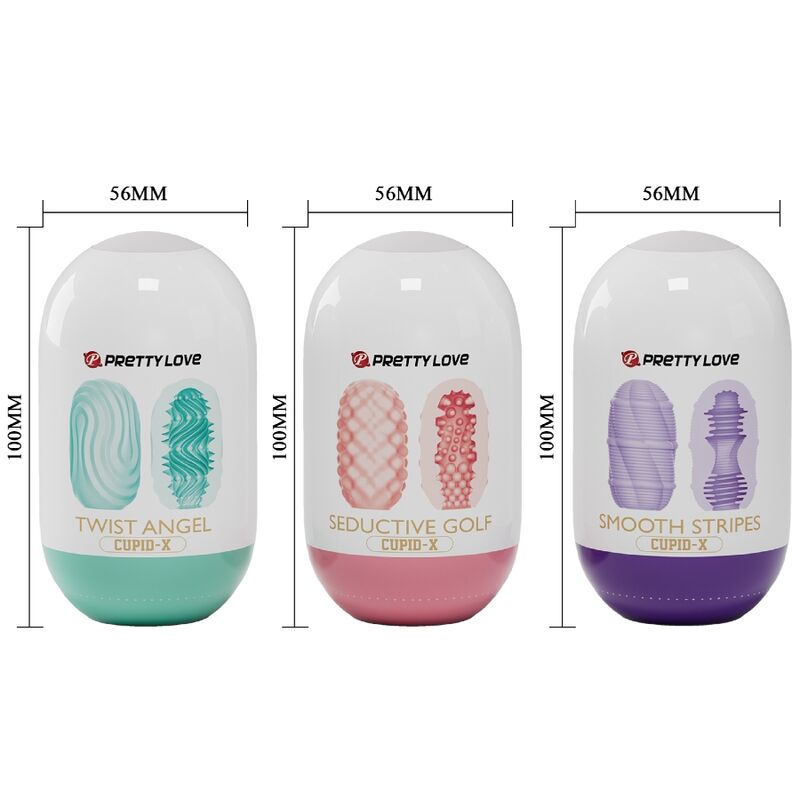 PRETTY LOVE - CUPID X 18 MASTURBATORI MASCHILI DIVERSE TEXTURE - PRETTY LOVE | Lingerie Harness Boutique