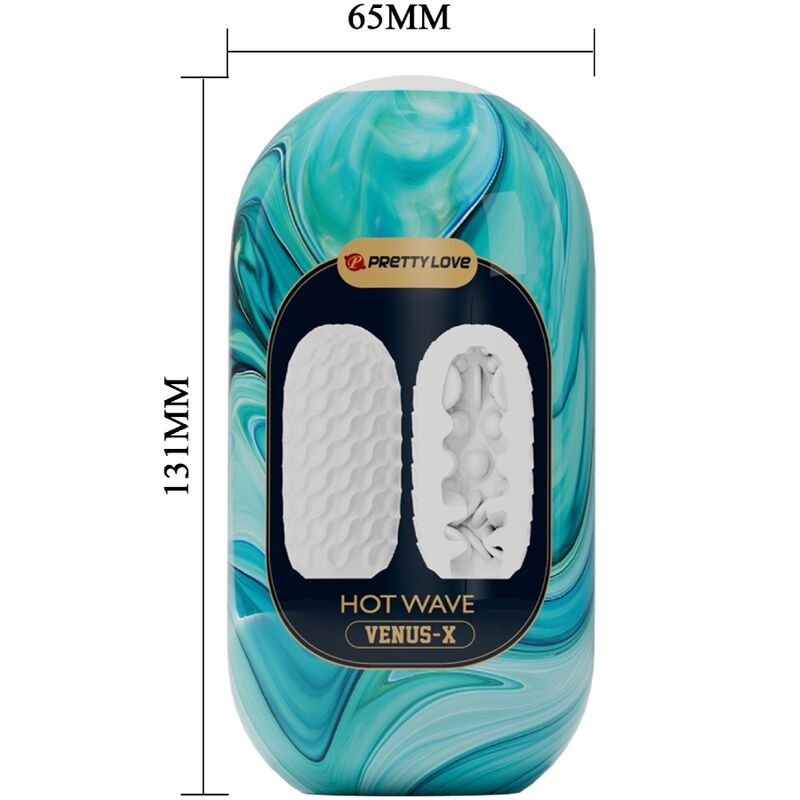 PRETTY LOVE - MASTURBATORE MASCHILE IN SILICONE HOT WAVE BIANCO - PRETTY LOVE | Lingerie Harness Boutique