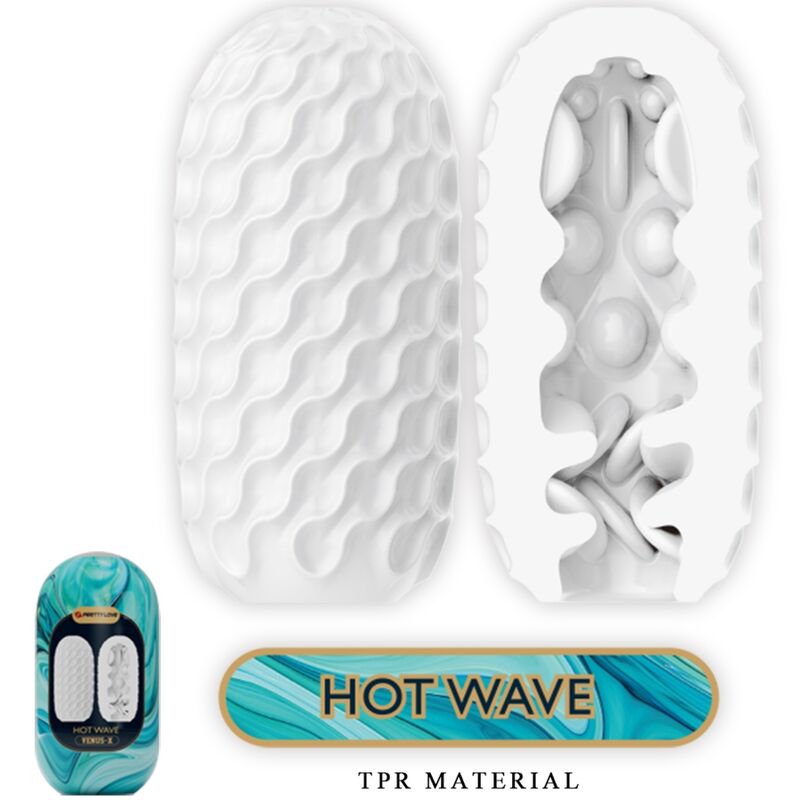 PRETTY LOVE - MASTURBATORE MASCHILE IN SILICONE HOT WAVE BIANCO - PRETTY LOVE | Lingerie Harness Boutique