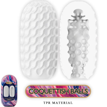 PRETTY LOVE - COQUETISH BALLS SILICONE MASTURBATORE MASCHILE BIANCO - PRETTY LOVE | Lingerie Harness Boutique