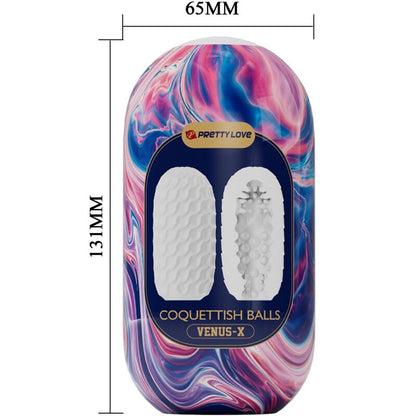 PRETTY LOVE - COQUETISH BALLS SILICONE MASTURBATORE MASCHILE BIANCO - PRETTY LOVE | Lingerie Harness Boutique