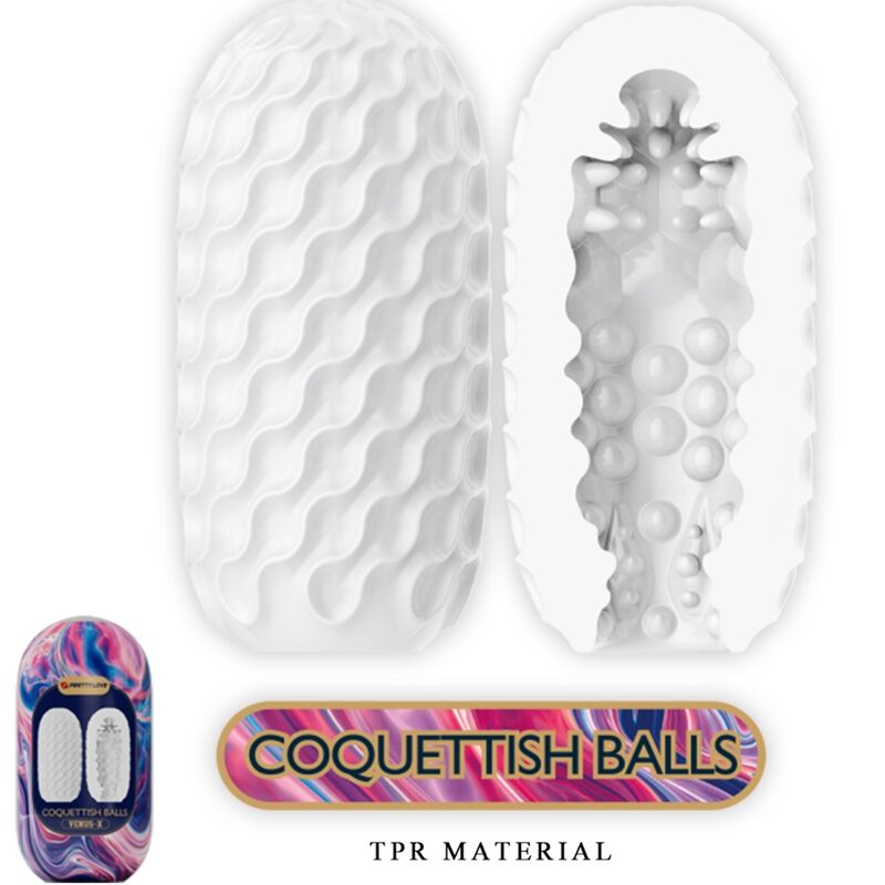PRETTY LOVE - VENUS X 15 MASTURBATORI MASCHILI IN SILICONE BIANCO - PRETTY LOVE | Lingerie Harness Boutique