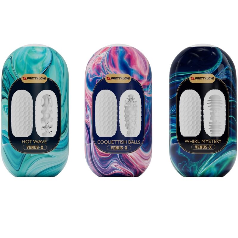 PRETTY LOVE - VENUS X 15 MASTURBATORI MASCHILI IN SILICONE BIANCO - PRETTY LOVE | Lingerie Harness Boutique