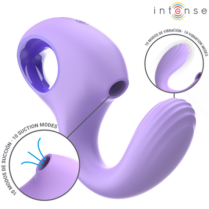 INTENSE - VIBRATORE E STIMOLATORE BAXTER VIOLA - INTENSE FUN | Lingerie Harness Boutique