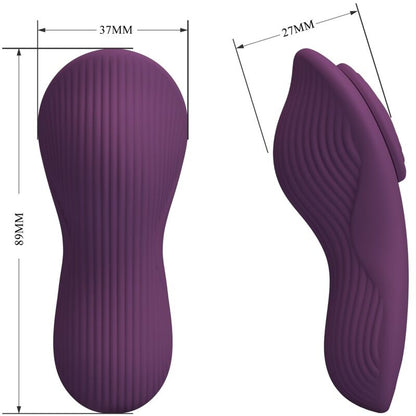 PRETTY LOVE - MANE LAY ON CLITORIDE MASSAGGIATORE 10 VIBRAZIONI TELECOMANDO VIOLA - PRETTY LOVE | Lingerie Harness Boutique