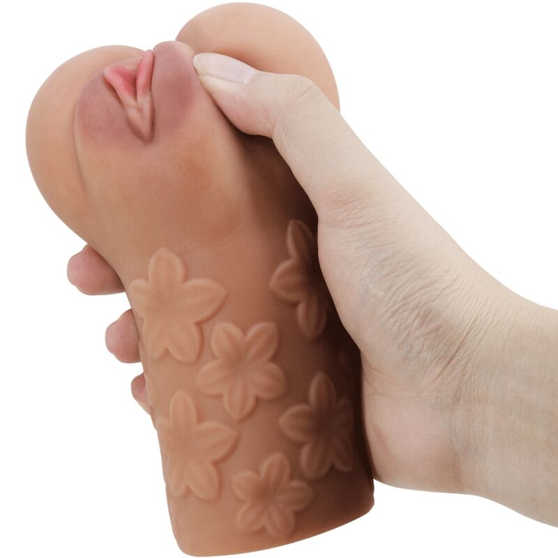 CRAZY BULL - VAGINA E ANO SCARLATTO DESIGN CON FIORI CARNE - CRAZY BULL | Lingerie Harness Boutique