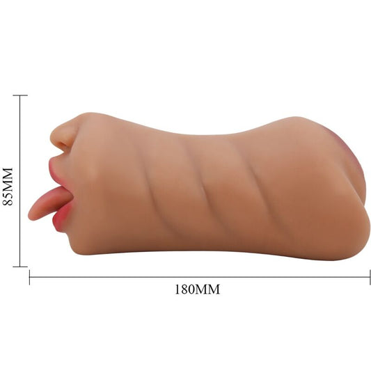 CRAZY BULL - SARAH DOPPIO MASTURBATORE BOCCA E VAGINA CARNE - CRAZY BULL | Lingerie Harness Boutique