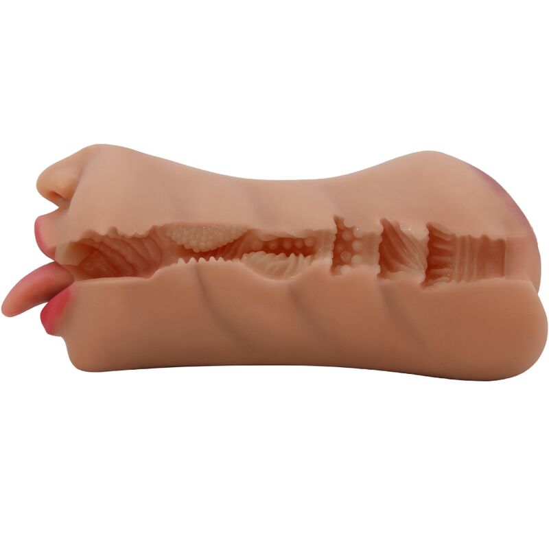 CRAZY BULL - SARAH DOPPIO MASTURBATORE BOCCA E VAGINA CARNE - CRAZY BULL | Lingerie Harness Boutique