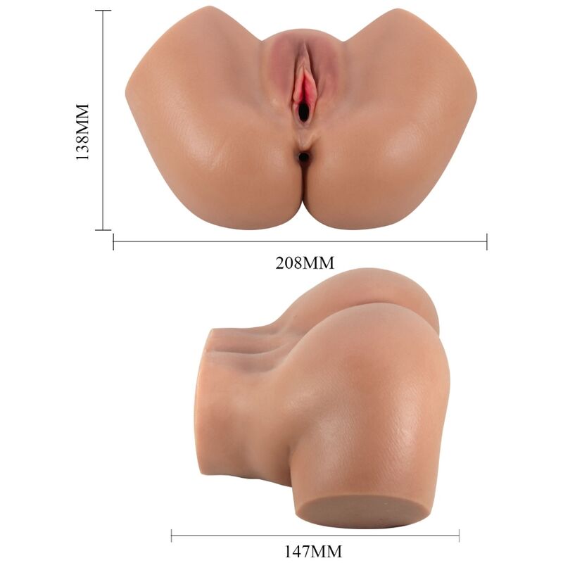 CRAZY BULL - VIBRATORE HAILEY CON VAGINA REALISTICA E CONTROLLO ANO REMOTO - CRAZY BULL | Lingerie Harness Boutique