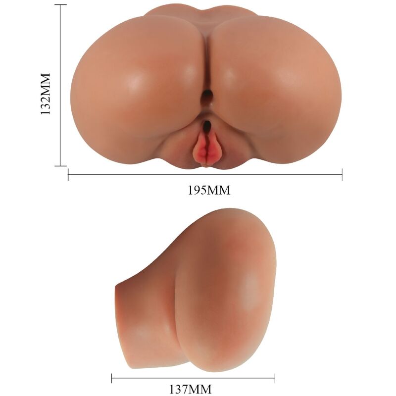 CRAZY BULL - VIBRATORE LUNA CON VAGINA REALISTICA E CONTROLLO ANO REMOTO - CRAZY BULL | Lingerie Harness Boutique