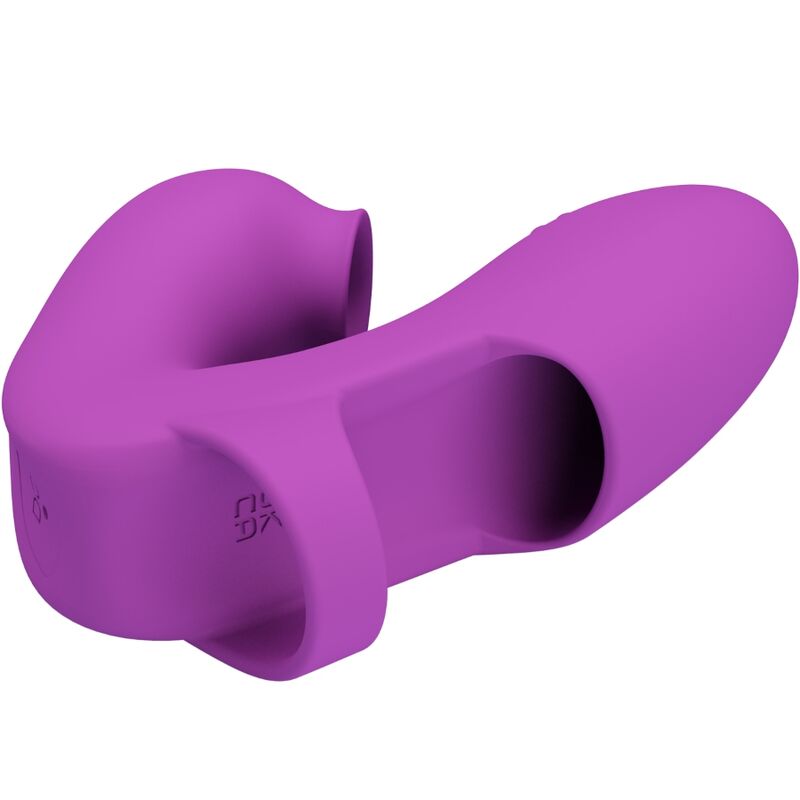 PRETTY LOVE - VIBRATORE DA DITA ATHENA CON STIMOLATORE CLITORIDEO VIOLA - PRETTY LOVE | Lingerie Harness Boutique