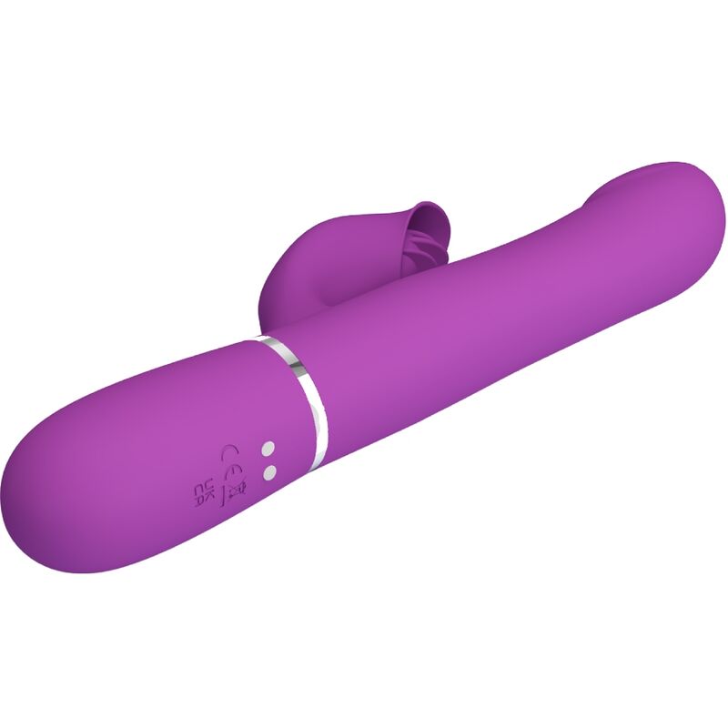 PRETTY LOVE - VIBRATORE E STIMOLATORE MULTIFUNZIONE 4 IN 1 VIOLA - PRETTY LOVE | Lingerie Harness Boutique