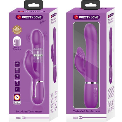 PRETTY LOVE - VIBRATORE E STIMOLATORE MULTIFUNZIONE 4 IN 1 VIOLA - PRETTY LOVE | Lingerie Harness Boutique
