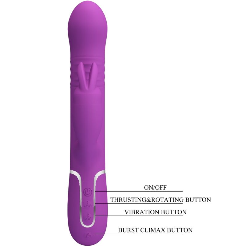 PRETTY LOVE - COALE 4 IN 1 MULTIFUNZIONE VIBRATORE CONIGLIO VIOLA - PRETTY LOVE | Lingerie Harness Boutique