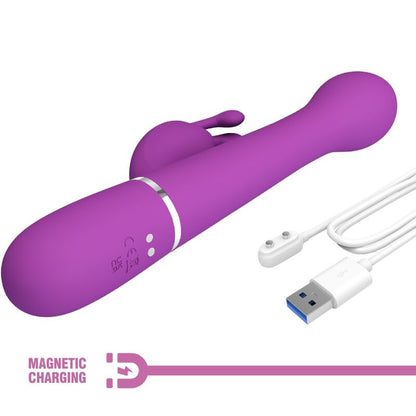 PRETTY LOVE - DEJON 3 IN 1 MULTIFUNZIONE VIBRATORE CONIGLIO VIOLA - PRETTY LOVE | Lingerie Harness Boutique