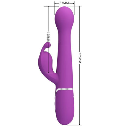 PRETTY LOVE - DEJON 3 IN 1 MULTIFUNZIONE VIBRATORE CONIGLIO VIOLA - PRETTY LOVE | Lingerie Harness Boutique