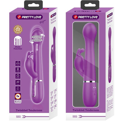 PRETTY LOVE - DEJON 3 IN 1 MULTIFUNZIONE VIBRATORE CONIGLIO VIOLA - PRETTY LOVE | Lingerie Harness Boutique