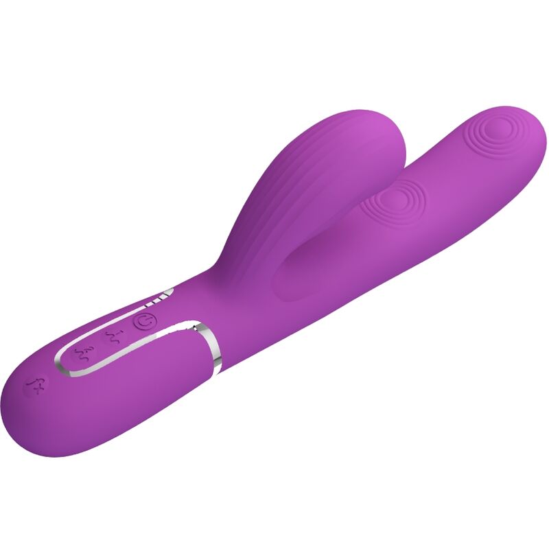 PRETTY LOVE - PERLITA 3 IN 1 VIBRATORE MULTIFUNZIONE CONIGLIO VIOLA - PRETTY LOVE | Lingerie Harness Boutique
