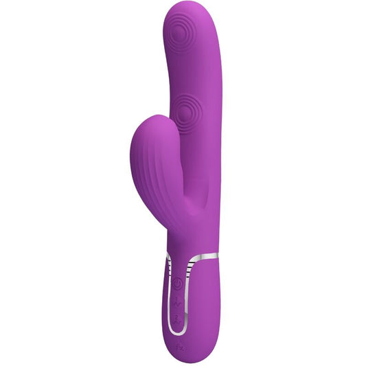 PRETTY LOVE - PERLITA 3 IN 1 VIBRATORE MULTIFUNZIONE CONIGLIO VIOLA - PRETTY LOVE | Lingerie Harness Boutique