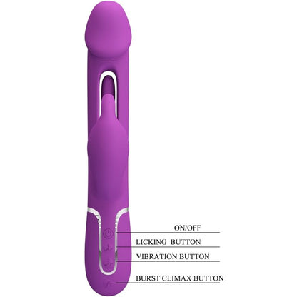 PRETTY LOVE - KAMPAS 3 IN 1 MULTIFUNZIONE VIBRATORE CONIGLIO VIOLA - PRETTY LOVE | Lingerie Harness Boutique