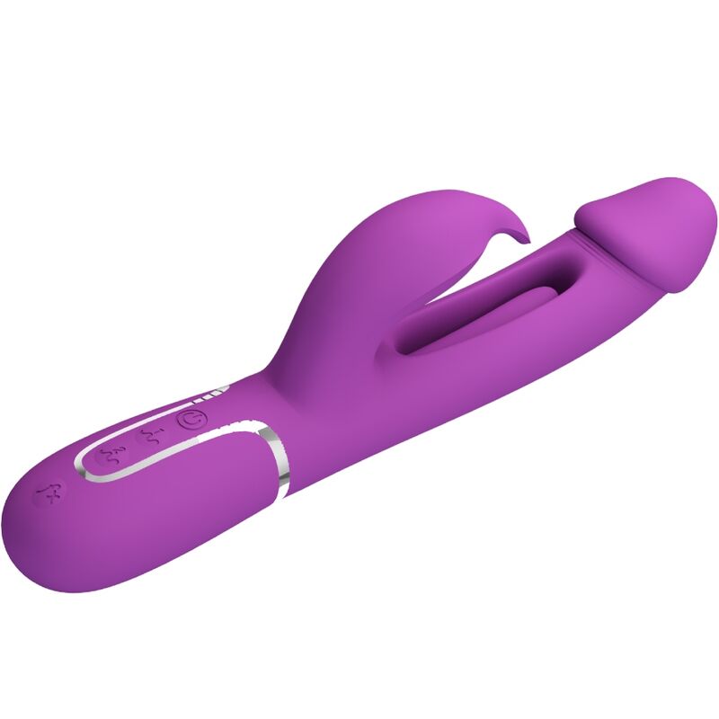 PRETTY LOVE - KAMPAS 3 IN 1 MULTIFUNZIONE VIBRATORE CONIGLIO VIOLA - PRETTY LOVE | Lingerie Harness Boutique
