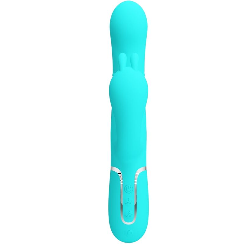 PRETTY LOVE - CAMMY 4 IN 1 MULTIFUNZIONE VIBRATORE TRIPLE RABBIT BLU - PRETTY LOVE | Lingerie Harness Boutique
