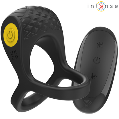 INTENSE - ALEX VIBRATORE DOPPIO ANELLO PER PENE 10 VIBRAZIONI NERO - INTENSE COUPLES TOYS | Lingerie Harness Boutique