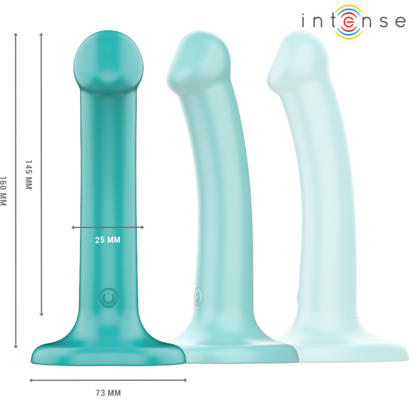 INTENSE - KATIE VIBRATORE CON VENTOSA 10 VIBRAZIONI TELECOMANDO BLU - INTENSE FUN | Lingerie Harness Boutique