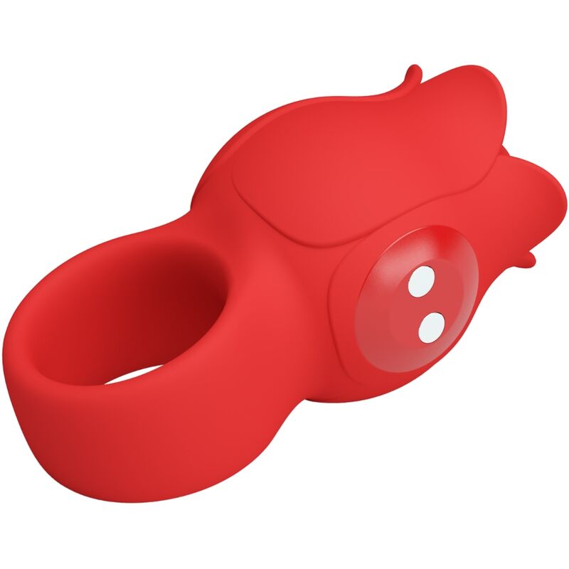 PRETTY LOVE - VIBRATORE A DITA A FORMA DI ROSA JAE 10 VIBRAZIONI ROSSO - PRETTY LOVE | Lingerie Harness Boutique