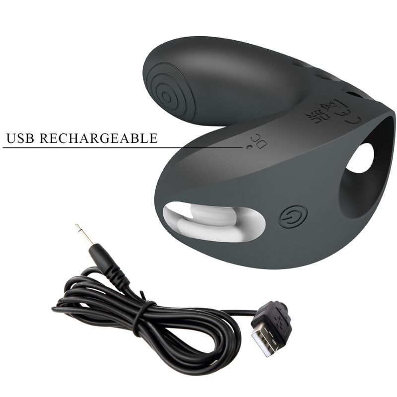 PRETTY LOVE - VIBRATORE DA DITA CAMELIA 7 VIBRAZIONI NERO - PRETTY LOVE | Lingerie Harness Boutique