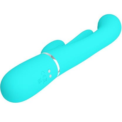 PRETTY LOVE - SHANIA TRIPLE RABBIT VIBRATORE MULTIFUNZIONE 3 IN 1 BLU - PRETTY LOVE | Lingerie Harness Boutique