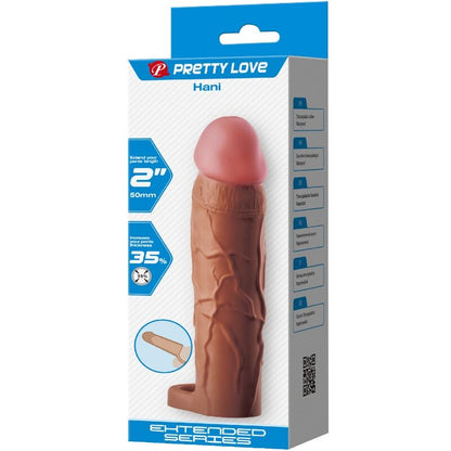 PRETTY LOVE - GUAINA PER PENE HANI CON ESTENSIONE 5 CM MULATTO - PRETTY LOVE | Lingerie Harness Boutique