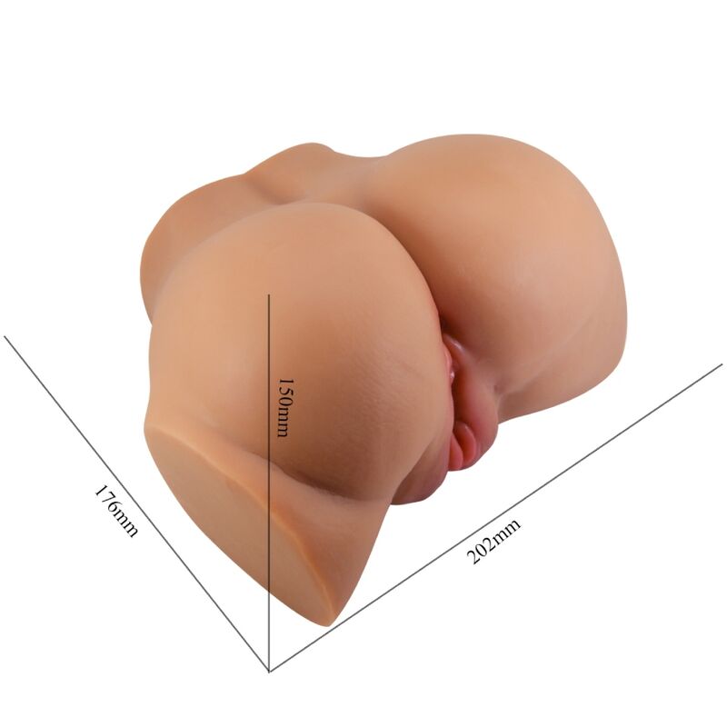 CRAZY BULL - VIBRATORE EMILIA ASS CON VAGINA E ANO REALISTICI, TELECOMANDO IN CARNE - CRAZY BULL | Lingerie Harness Boutique