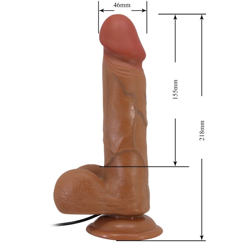 BAILE - BAHAMUT VIBRATORE REALISTICO 21,8 CM CARNE TELECOMANDO - BAILE | Lingerie Harness Boutique