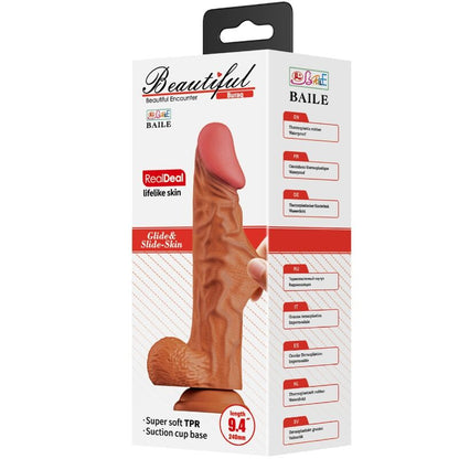 BAILE - DILDO REALISTICO BURAQ 24 CM CARNE - BAILE | Lingerie Harness Boutique