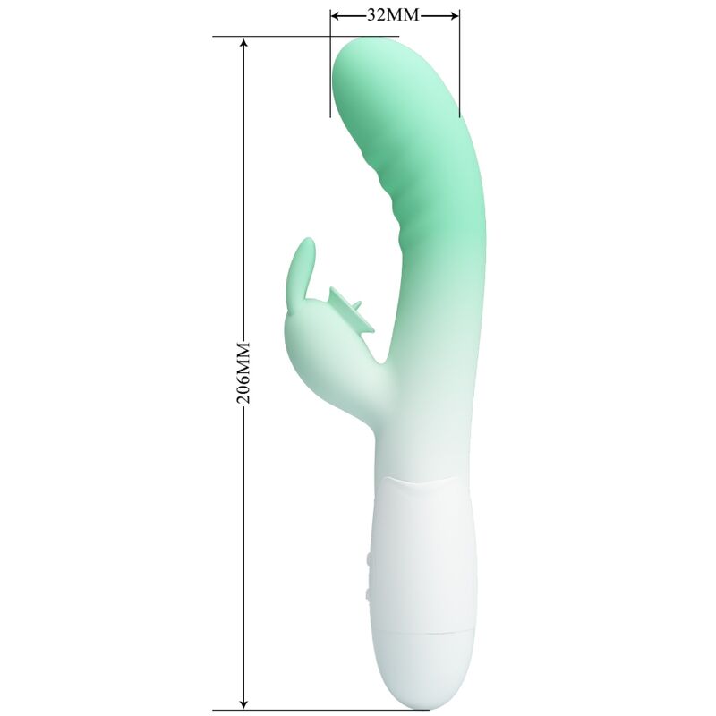 PRETTY LOVE - VIBRATORE CONIGLIO CERBERUS 3O VIBRAZIONI VERDE - PRETTY LOVE | Lingerie Harness Boutique