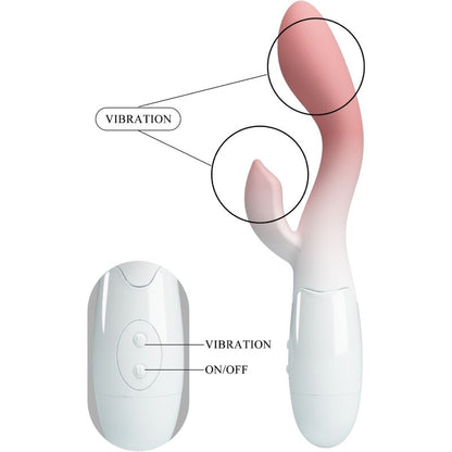 PRETTY LOVE - VIBRATORE PUNTO G LUMINOSO + STIMOLATORE CLITORIDEO 30 VIBRAZIONI ROSA - PRETTY LOVE | Lingerie Harness Boutique