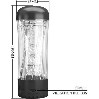 PRETTY LOVE - TAMARA MASTURBATORE MASCHILE VIBRATORE MULTI-VELOCITÀ NERO - PRETTY LOVE | Lingerie Harness Boutique