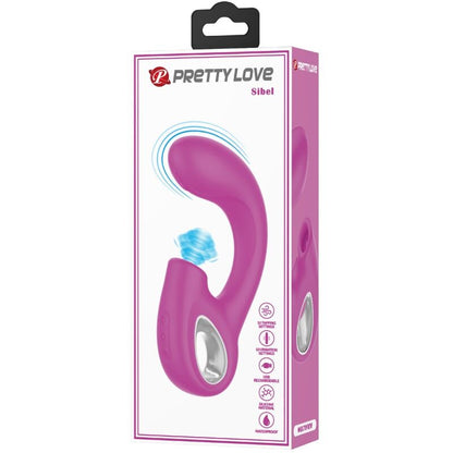 PRETTY LOVE - SIBEL SIBEL VIBRATORE PUNTO G + STIMOLATORE CLITORIDEO 10 VIBRAZIONI VIOLA - PRETTY LOVE | Lingerie Harness Boutique