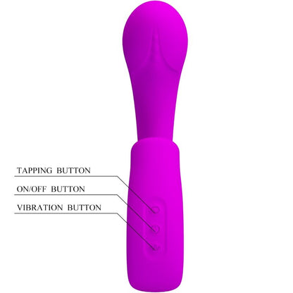 PRETTY LOVE - SIBEL SIBEL VIBRATORE PUNTO G + STIMOLATORE CLITORIDEO 10 VIBRAZIONI VIOLA - PRETTY LOVE | Lingerie Harness Boutique