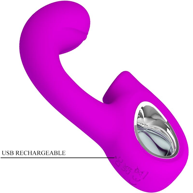 PRETTY LOVE - SIBEL SIBEL VIBRATORE PUNTO G + STIMOLATORE CLITORIDEO 10 VIBRAZIONI VIOLA - PRETTY LOVE | Lingerie Harness Boutique