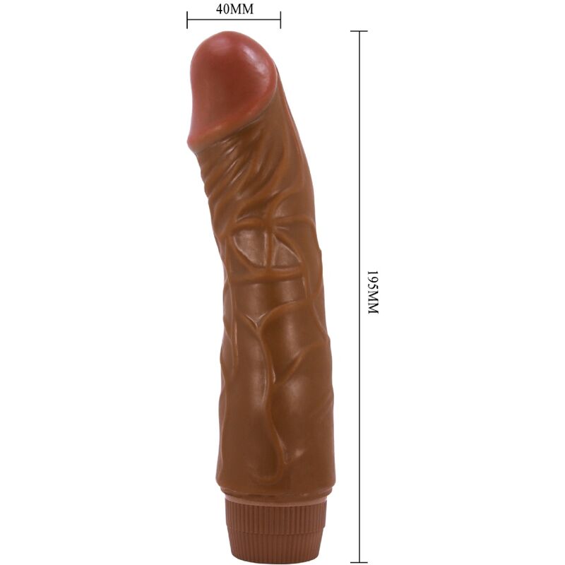 BAILE - JEFF VIBRATORE REALISTICO 19,5 CM MULATTO - BAILE | Lingerie Harness Boutique