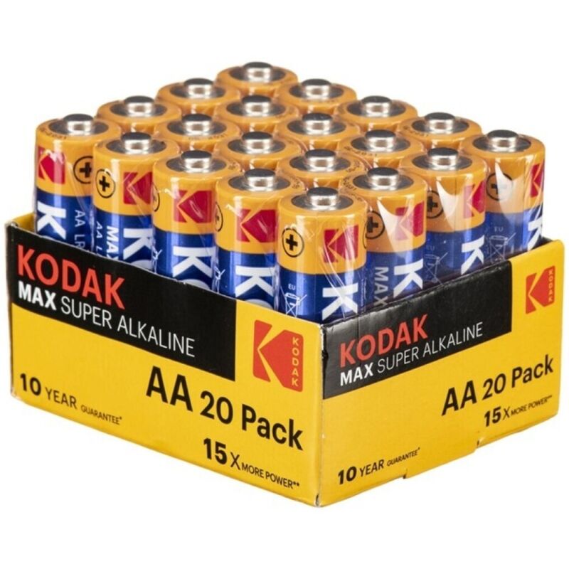 KODAK - BATTERIA ALCALINICA MAX AA LR6 CONFEZIONE*20 BATTERIE - KODAK | Lingerie Harness Boutique