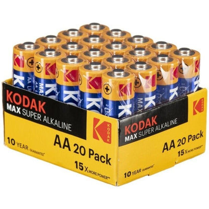 KODAK - BATTERIA ALCALINICA MAX AA LR6 CONFEZIONE*20 BATTERIE - KODAK | Lingerie Harness Boutique